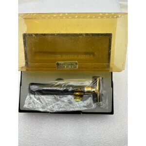 1970s Royal London Genuine Marble Handled Razor-Item R-105 NOS-Sealed